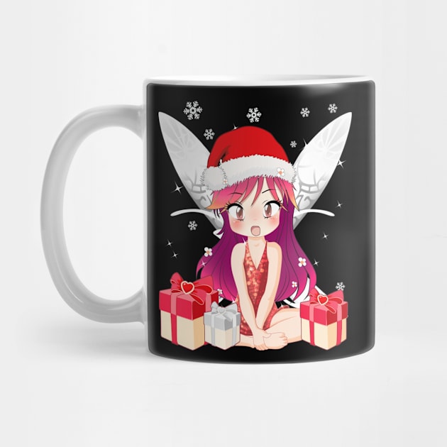 Cute Magical  Fairy With Red Christmas Hat by TheBeardComic